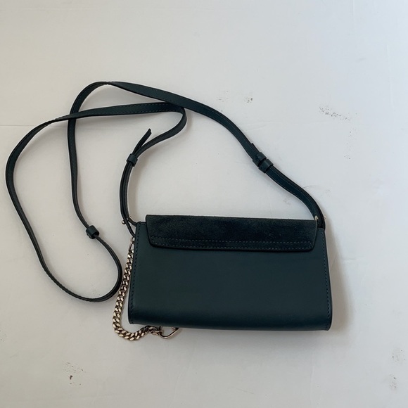 Chloé Mini Faye suede leather crossbody bag cloudy blue - Picture 3 of 9